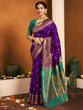 KALINI Woven Design Zari Paithani Saree