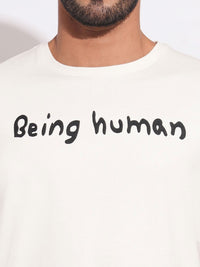 Being Human Men Brand Logo Printed Slim Fit T-shirt
