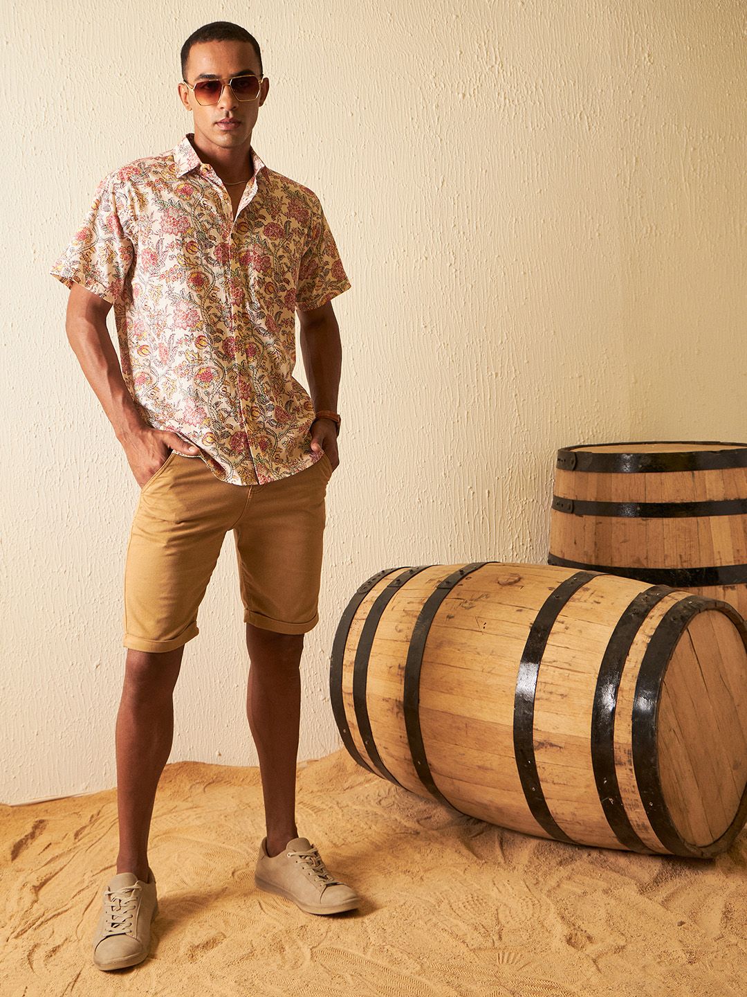 Baju Kasual Bercetak Blok Pintar Lelaki DENNISON