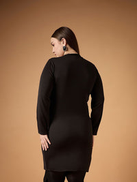 SASSAFRAS Curve Scuba Bodycon Dress