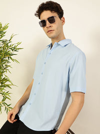 Thomas Scott Men Premium Self Design Casual Shirt