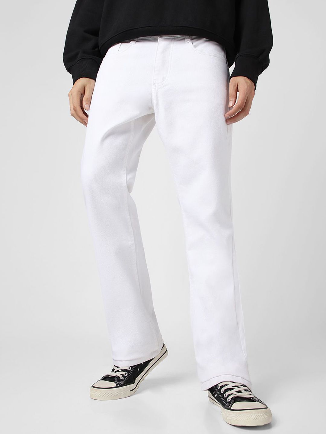 Urbano Fashion Men Bootcut Low Distress Stretchable Jeans