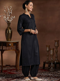 Libas Mandarin Collar Straight Kurta With Salwar & Dupatta