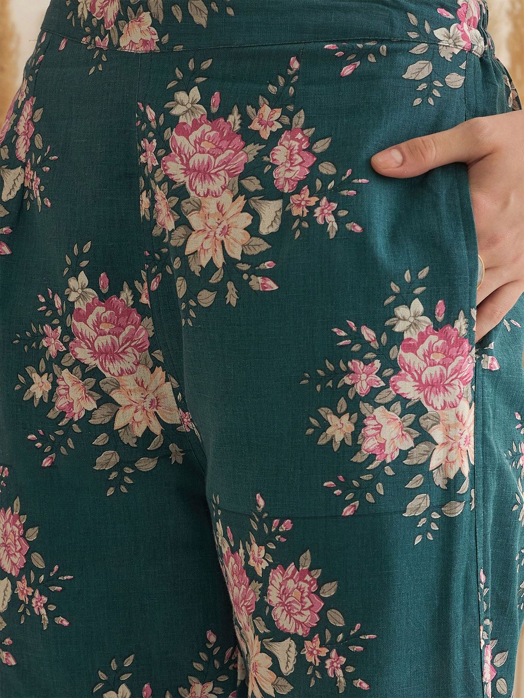 Sanskrutihomes dicetak baju kapas tulen dengan co-ords seluar