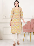 W Women Floral Printed Flared Sleeves Sequinned Kurta