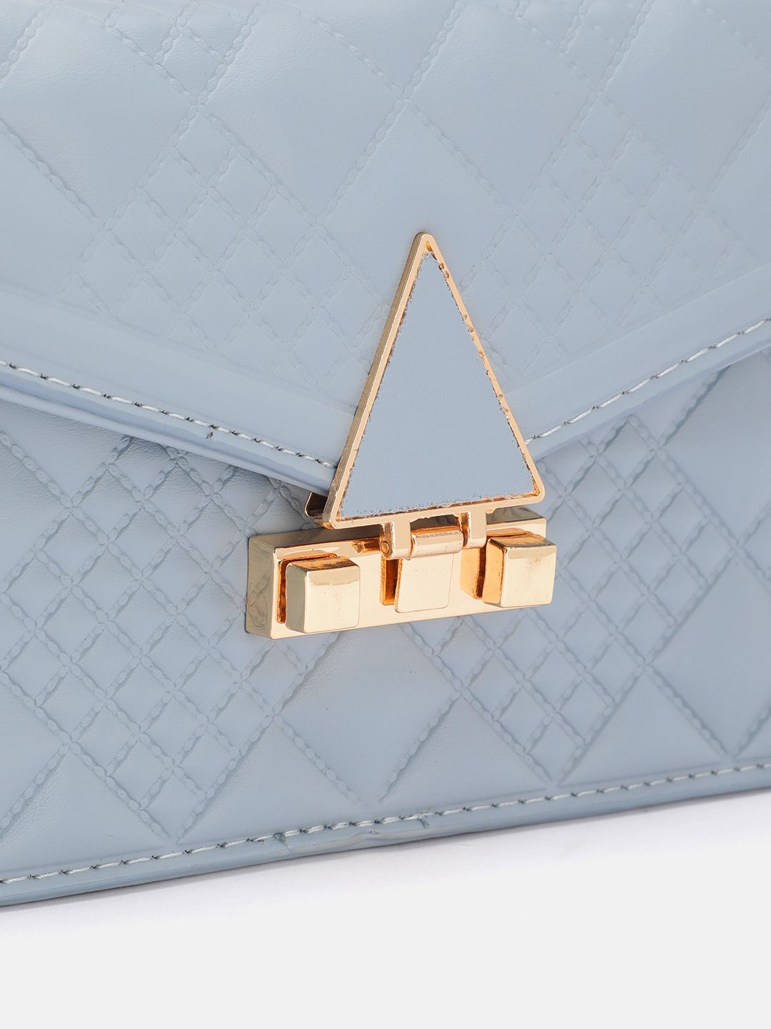 DressBerry Brand Logo Embossed Quilted Satchel