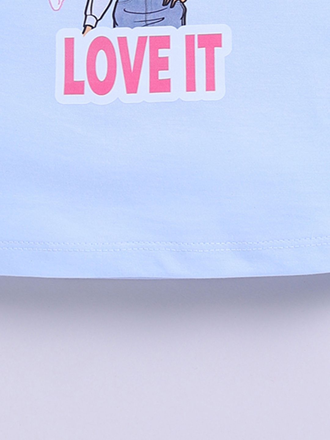 Happy Faces Kids Girls Barbie Printed Flutter Sleeve Pure Cotton Top