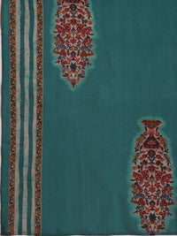 Libas Floral Printed Pleated Mirror Work Anarkali Kurta with Trousers & Dupatta