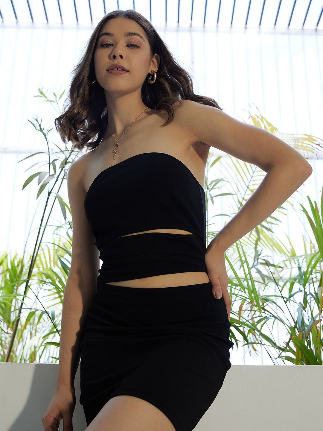 Berrylush Women Strapless Bandeau Dress