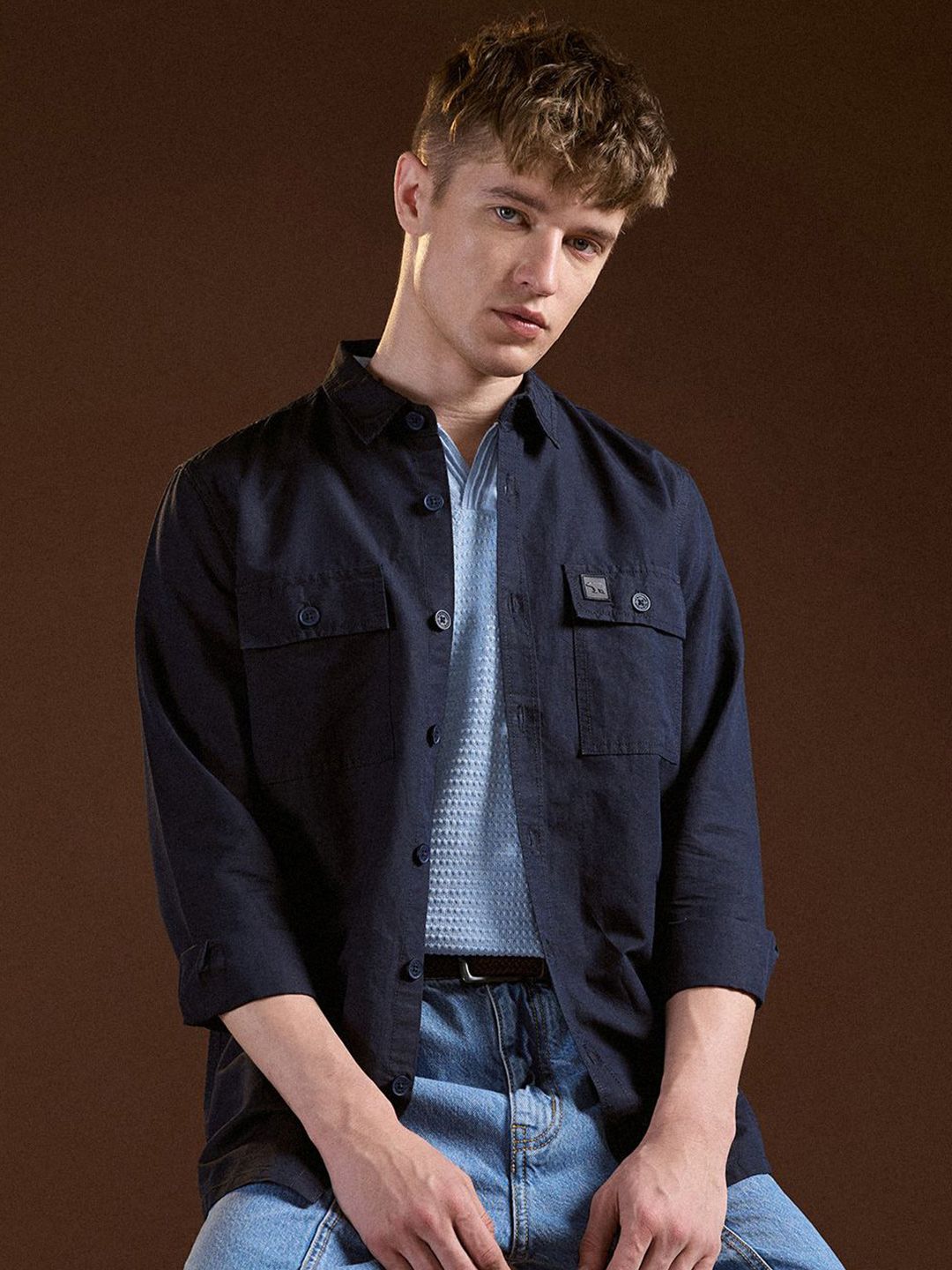 THE BEAR HOUSE Men Slim Fit Opaque Casual Shirt