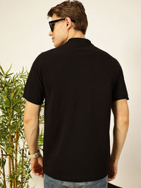 Thomas Scott Men Solid Polo Collar Cotton T-shirt