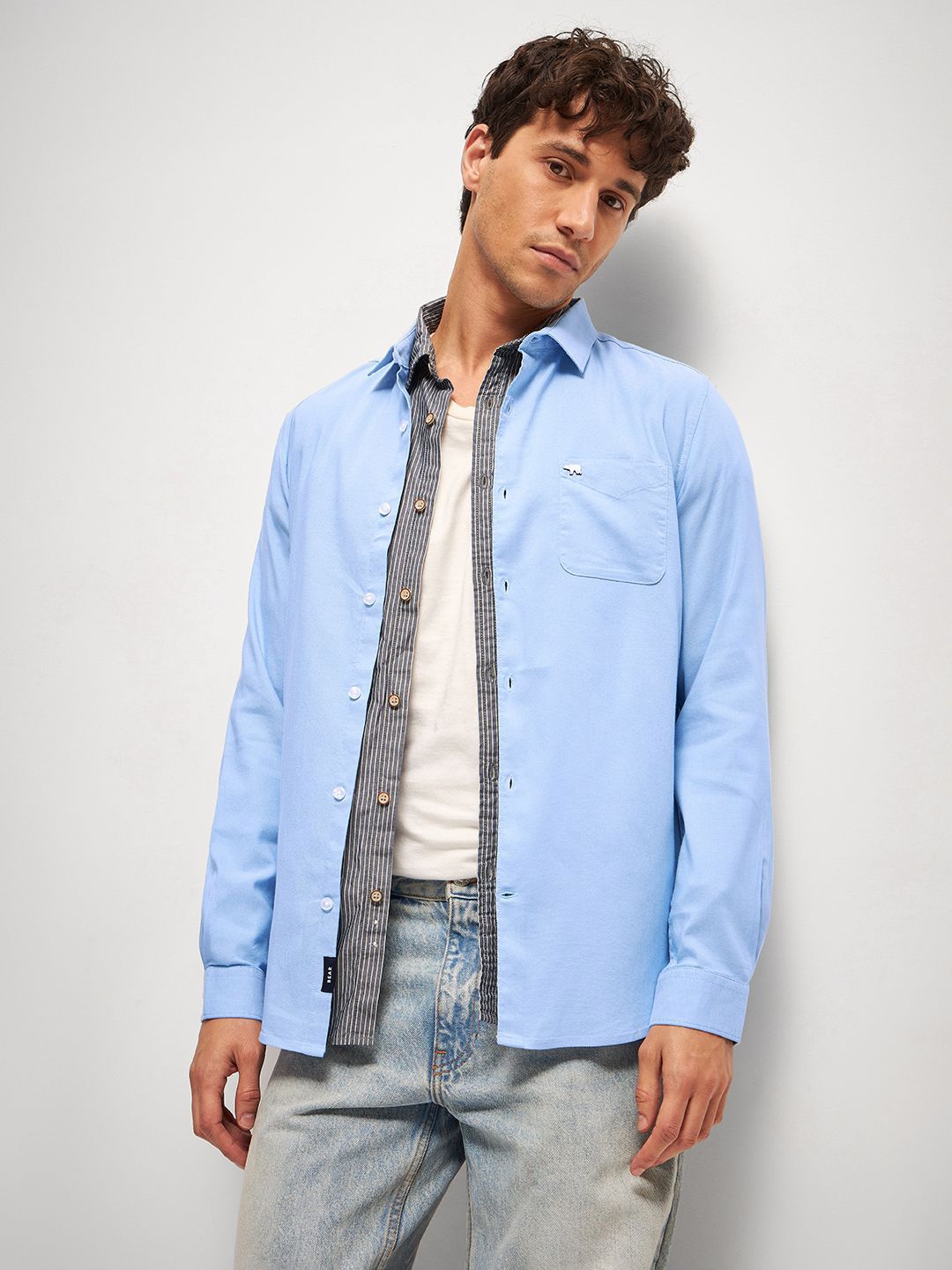 THE BEAR HOUSE Men Slim Fit Opaque Casual Shirt