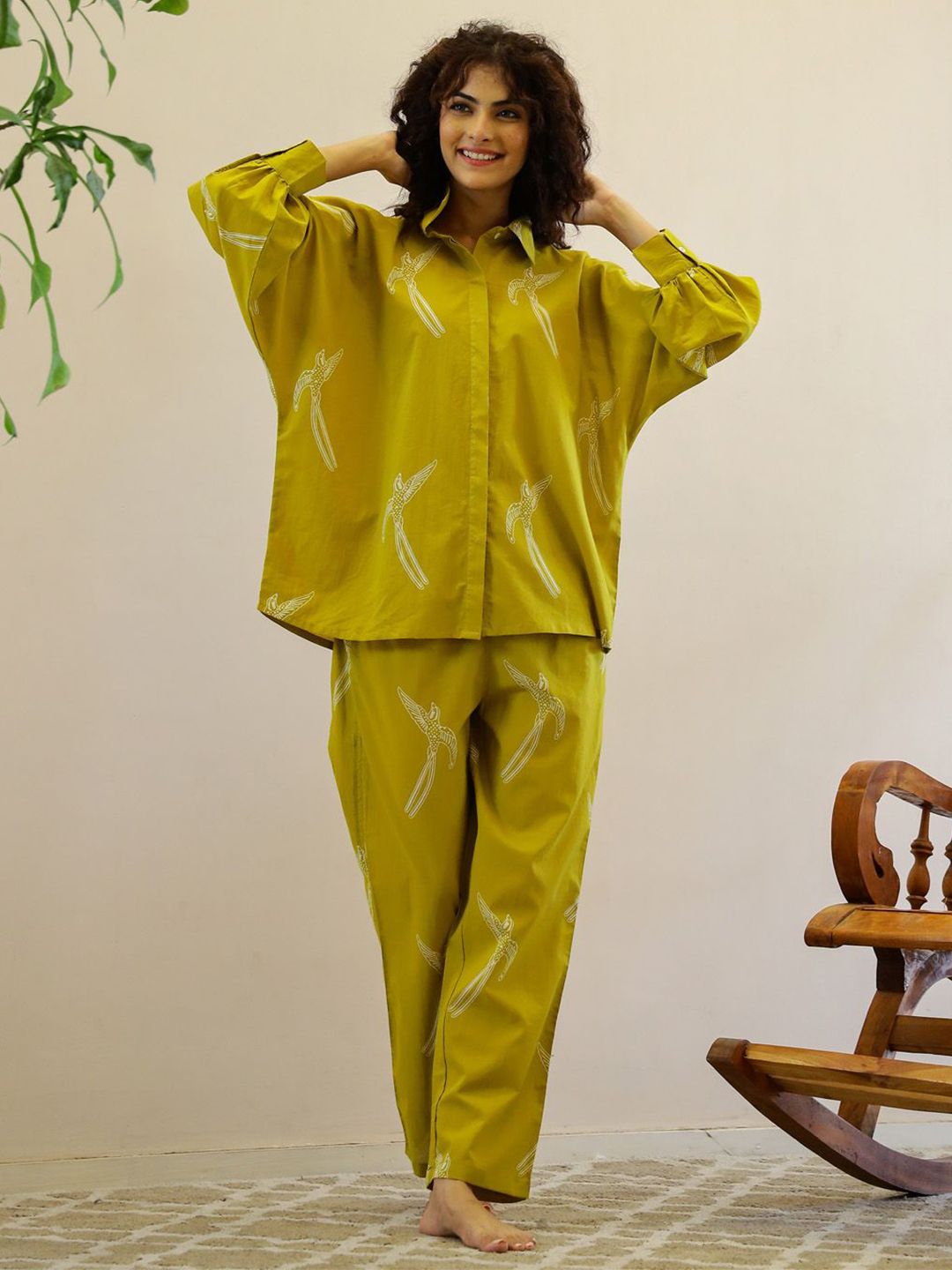 SANSKRUTIHOMES Women Printed Night suit