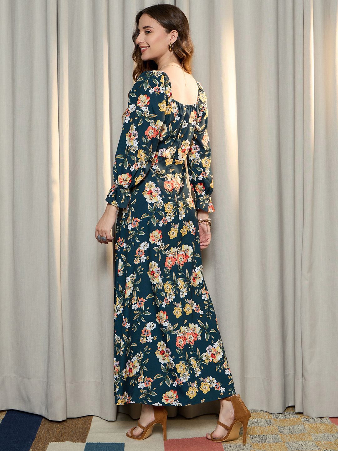 Berrylush Floral Printed Maxi Dress