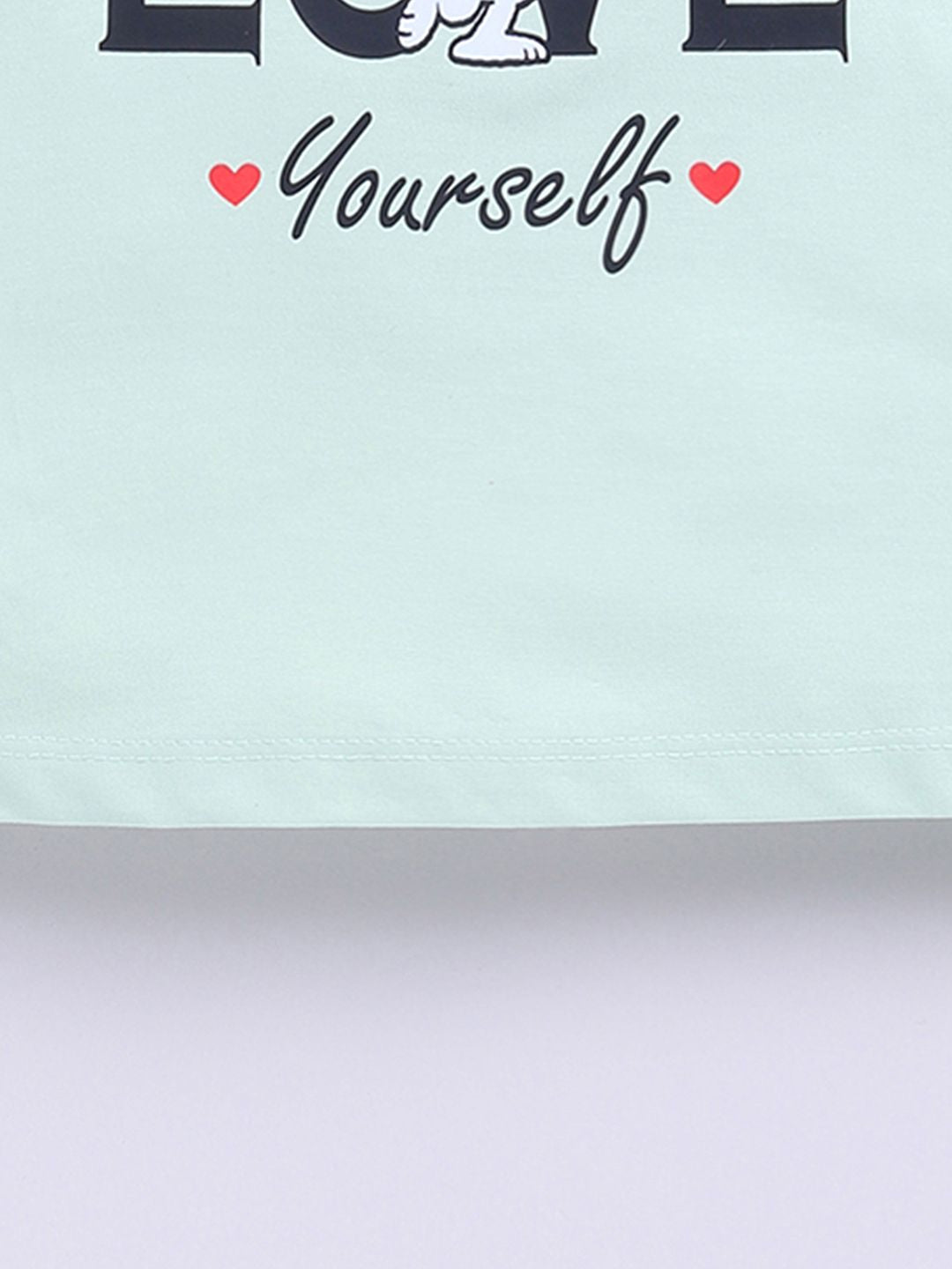 Happy Faces Kids Girls Snoopy Printed Flutter Sleeve Pure Cotton Top