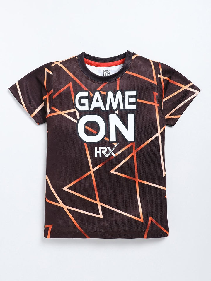 HRX by Hrithik Roshan Boys Geometric Printed T-shirt