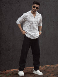 Powerlook Men Opaque Checked Casual Shirt