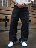 Powerlook Men Baggy Fit Denim Cargos