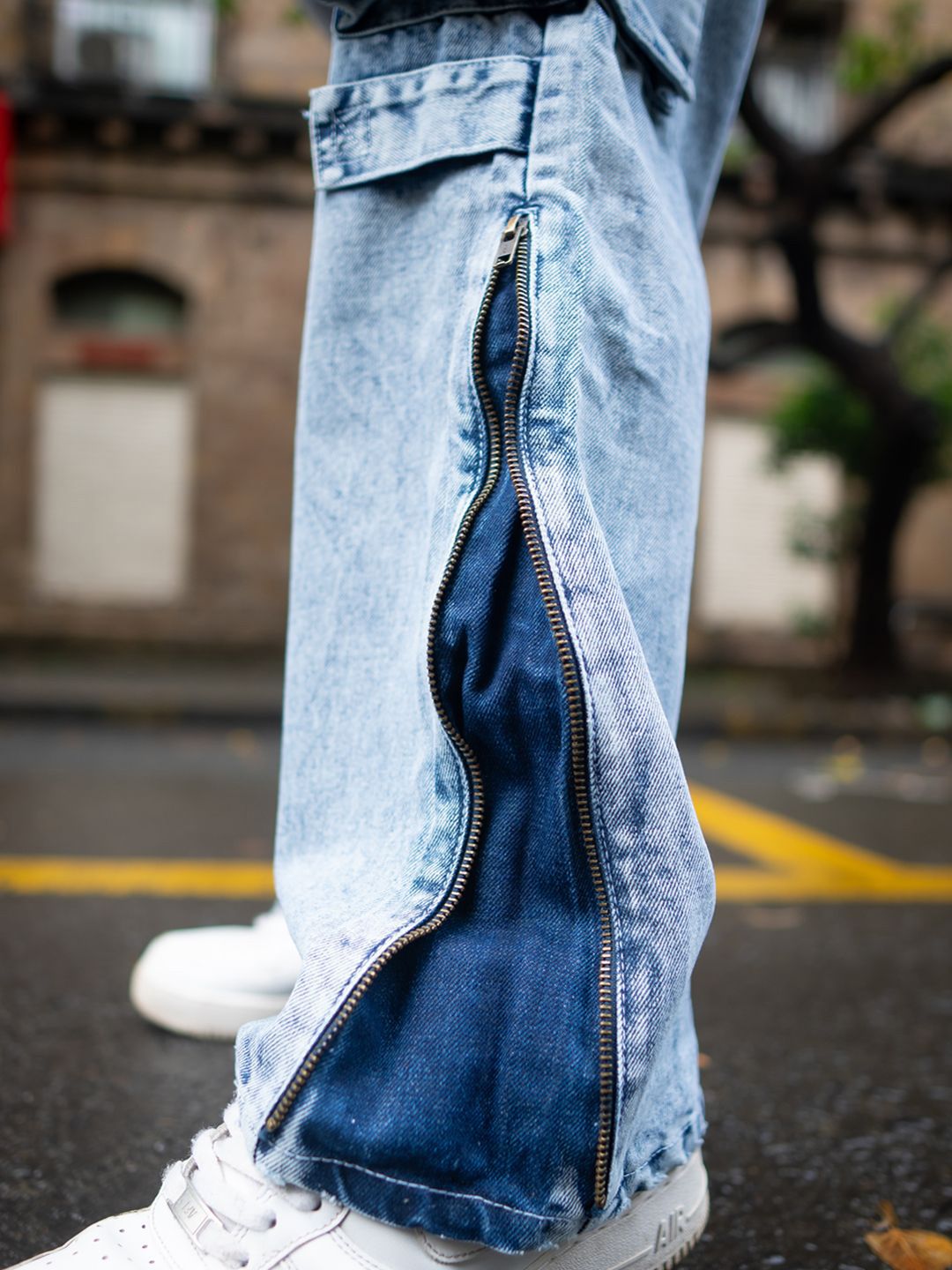 Powerlook Men Pure Cotton Loose Fit Cargos Trousers