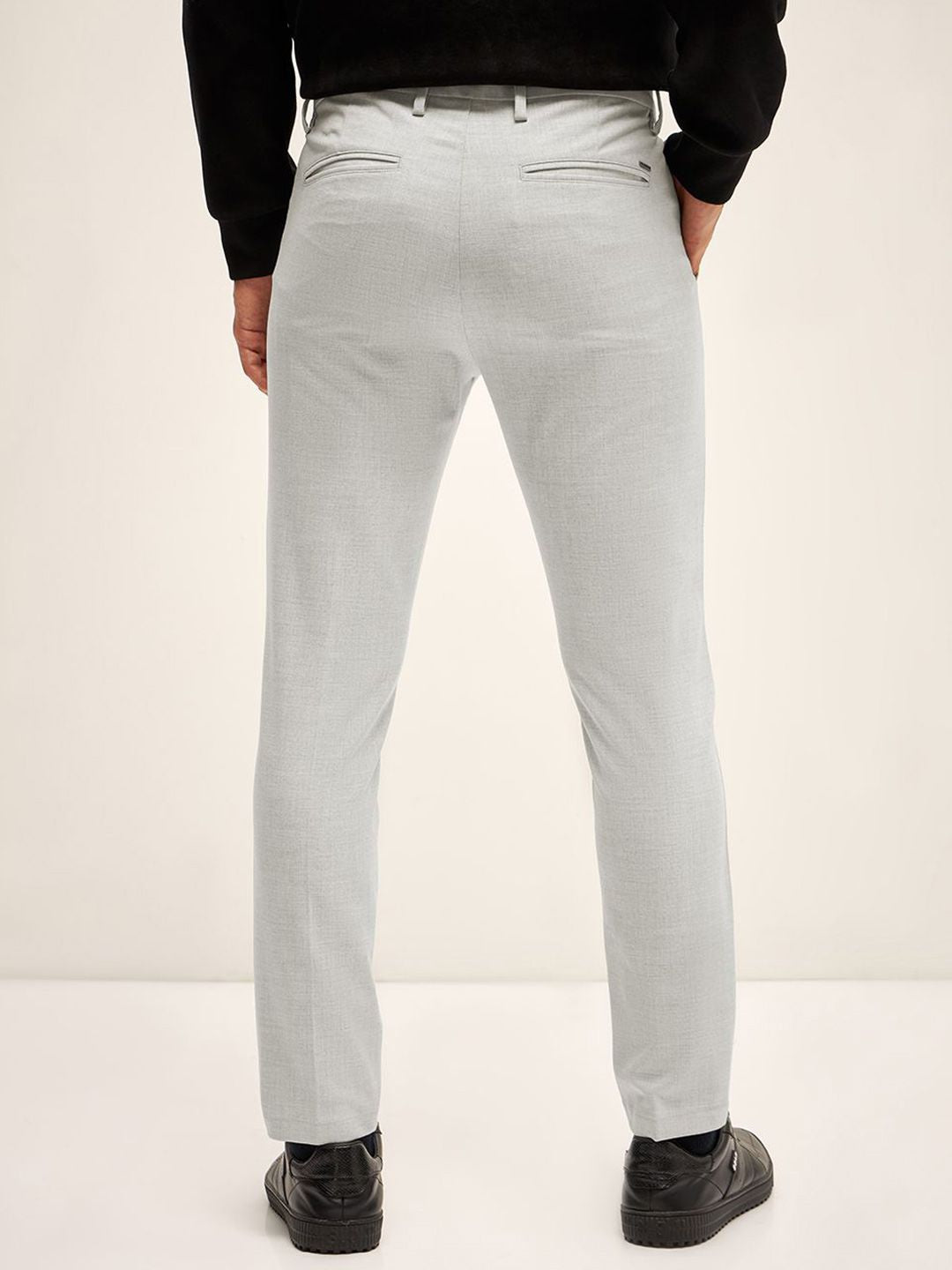 THE BEAR HOUSE Men Slim Fit Pleated Trousers