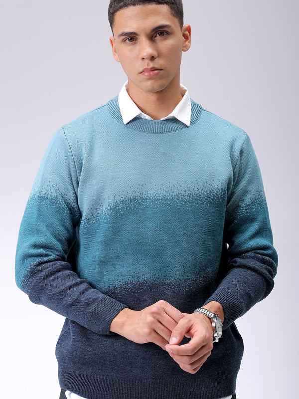 The Indian Garage Co Men Long Sleeves Colourblocked Pullover