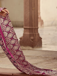 Saree mall Ethnic Motifs Poly Crepe Block Print Sarees