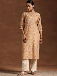 Libas Floral Printed Straight Kurta