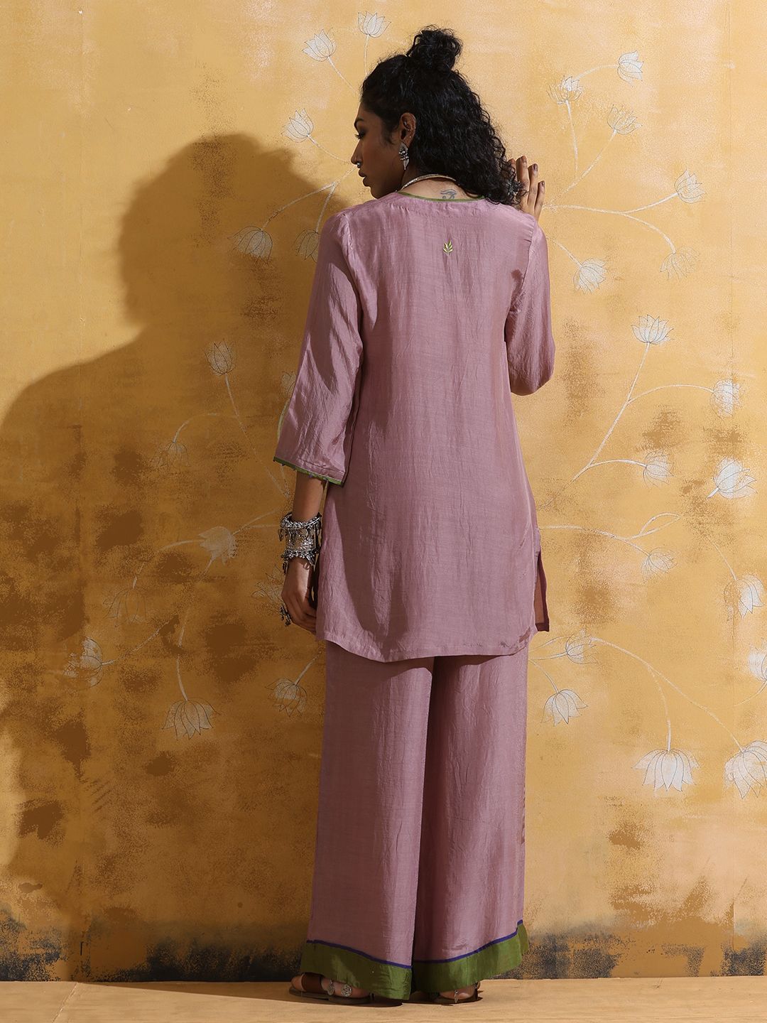 trueBrowns Muslin Silk Tunic With Trousers Co-Ords