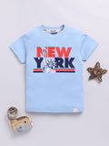 Happy Faces Boys Pure Cotton Typography Printed T-shirt