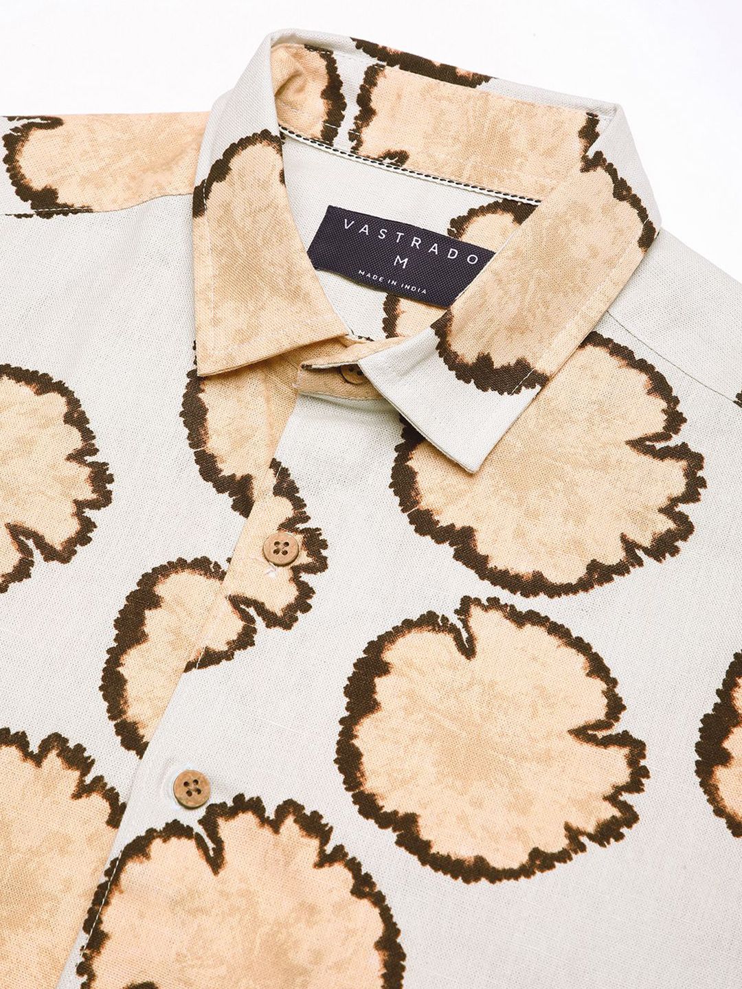 VASTRADO Men Classic Slim Fit Printed Casual Shirt