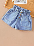 YK Girls Washed Regular Fit Denim Shorts Technology