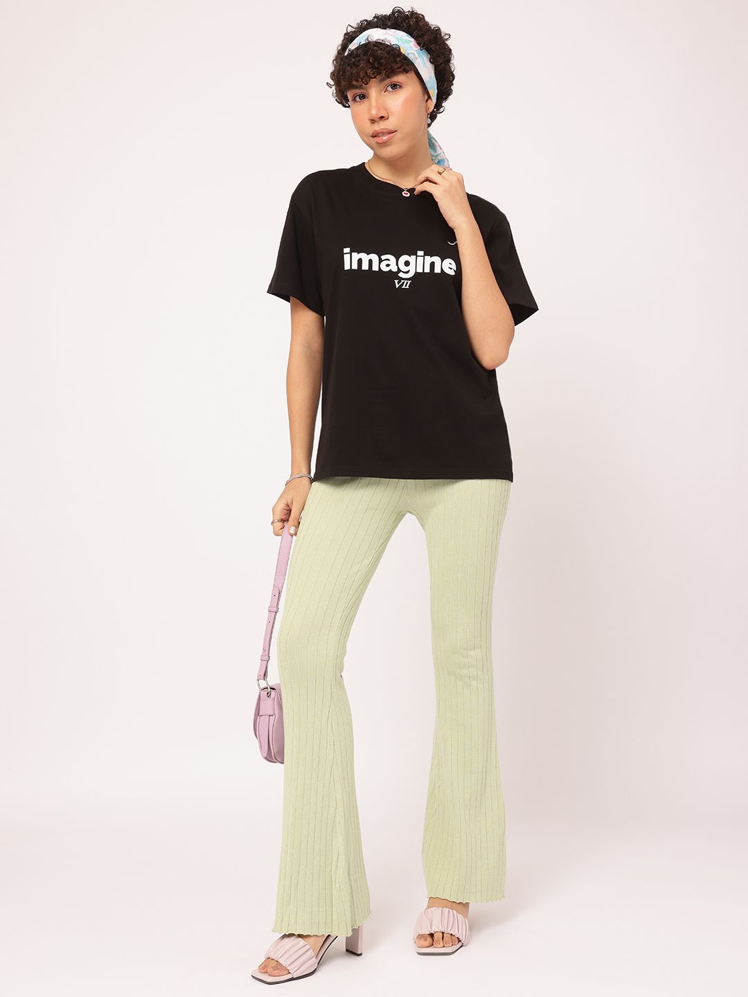 DressBerry Boldly Basic Printed Relaxed Fit T-shirt