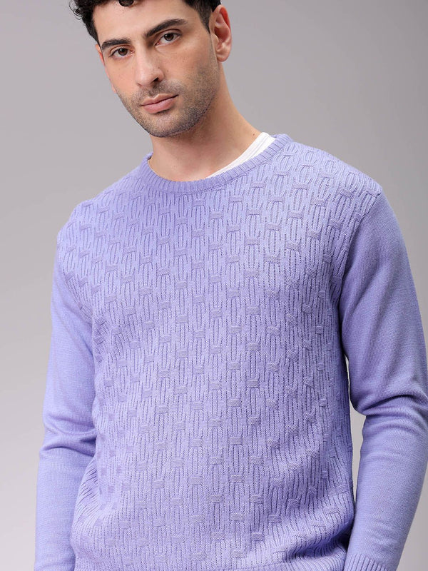 The Indian Garage Co Men Self Design Pullover Sweaters