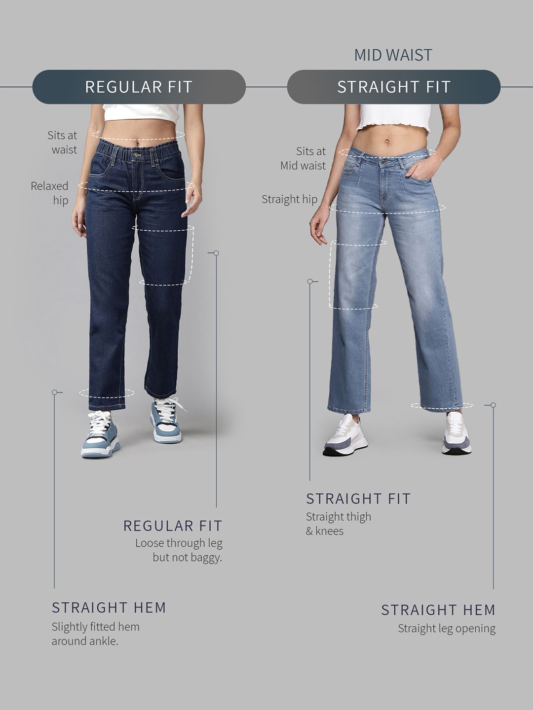 DressBerry Urban Chic Straight Fit Slash Knee Jeans