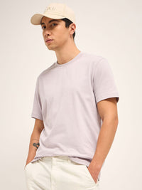 THE BEAR HOUSE Men Solid Round Neck  Pure Cotton T-shirt