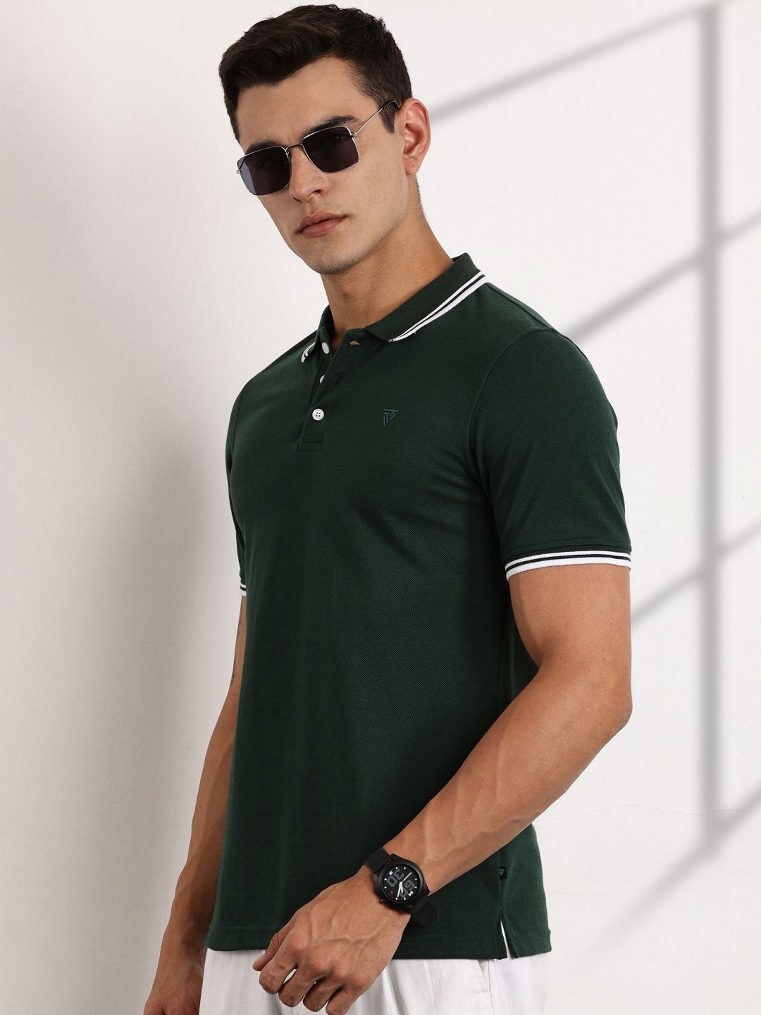 Thomas Scott Men Polo Collar Pockets T-shirt