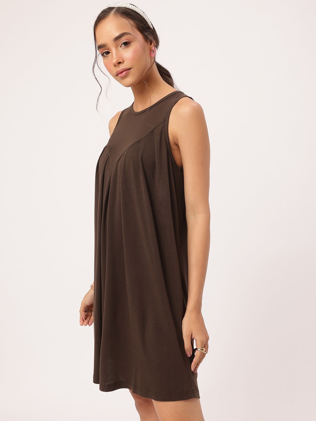 DressBerry Feminine Flair Pleated A-Line Mini Dress