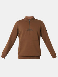 SPYKAR Men Mock Collar Cotton Sweatshirt