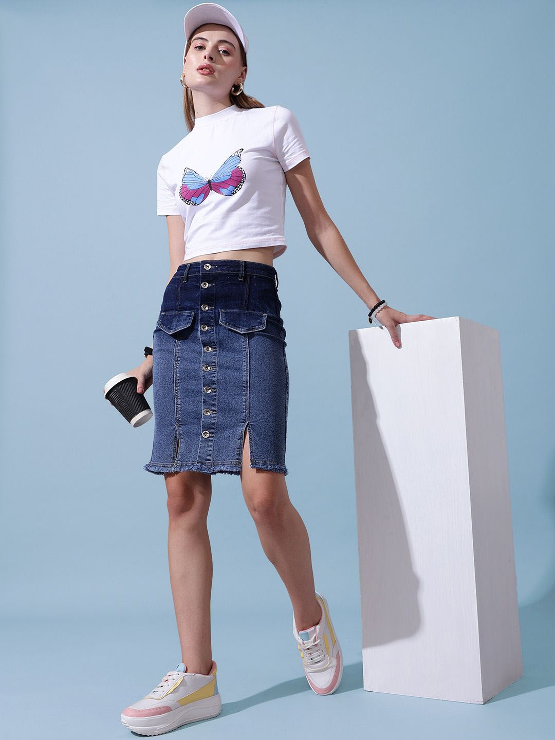 STREET 9 Women Straight Knee Length Skirts