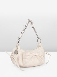 DressBerry Textured Half Moon Sling Bag