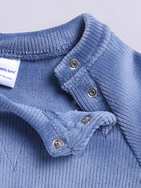 Moms Love Infant Boys Ribbed Velvet-Finish Pure Cotton Sweatshirt With Joggers