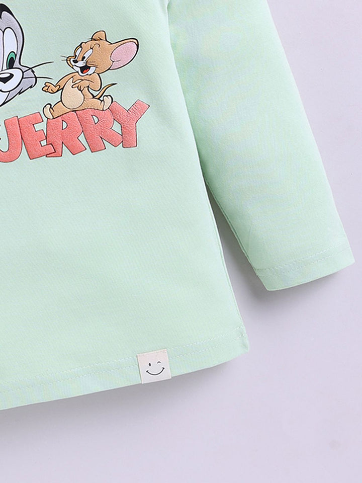 Happy Faces Boys Tom & Jerry Printed Pure Cotton T-shirt