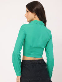 DressBerry Bold Cut-Out Fitted Crop Top