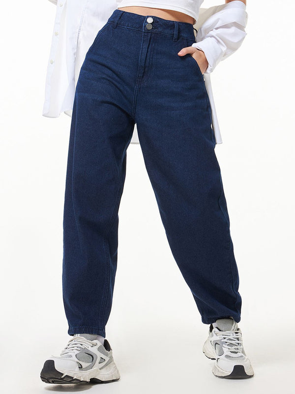 Bewakoof Women Tapered Fit High-Rise Cotton Jeans