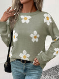 DressBerry Women Floral Longline Pullover Sweaters