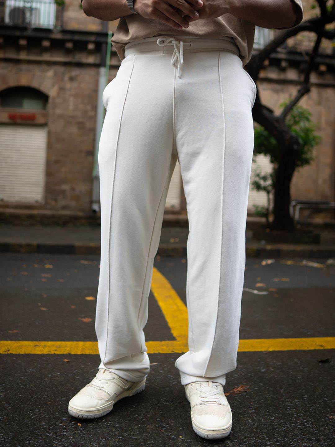 Powerlook Men Baggy-Fit Mid-Rise Track Pants