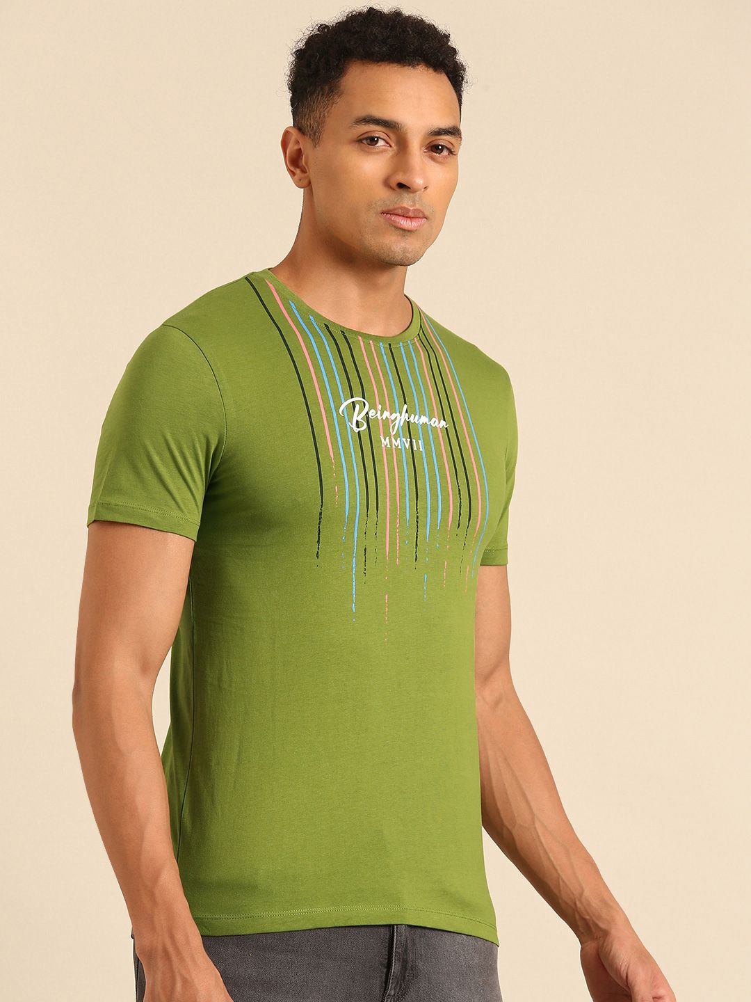 Being Human Typography Printed Pure Cotton T-shirt