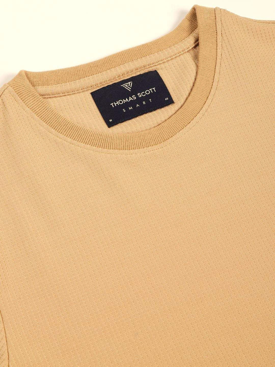 Thomas Scott Men Anti Odour Solid Round Neck T-Shirt