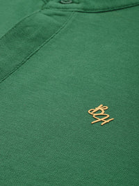 Being Human Henley Neck Pure Cotton T-shirt