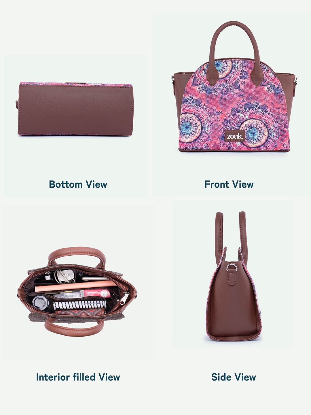 ZOUK Women Ethnic Motifs Printed Swagger Handheld Bag